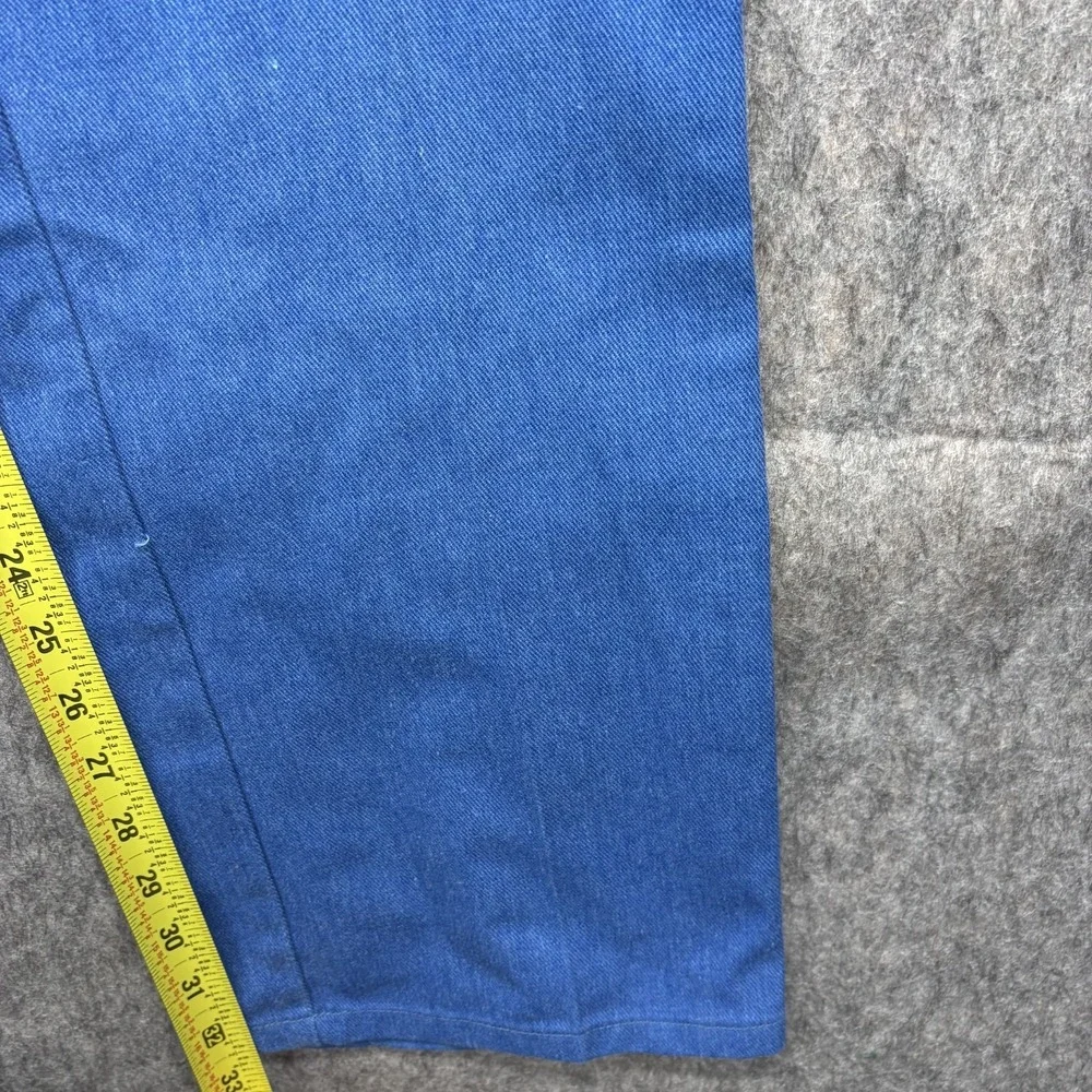 True Vintage 1970s Dickies Chino Work Pants Navy Blue Talon Zipper Men's 36 x 33
